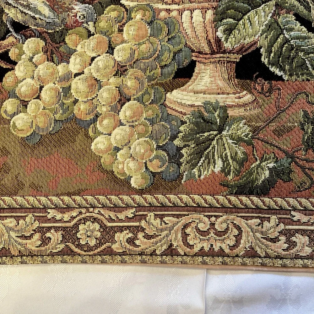 Vtg Flemish Tapestry Wall Hanging Floral Still Life Brussels Bouquet Belgium